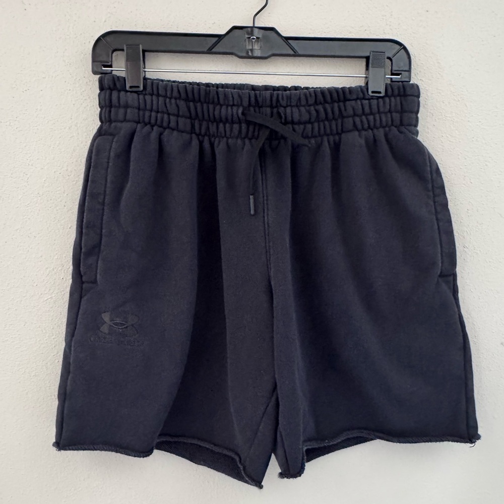 Under Armour Heavyweight Black Terry Shorts 1378601 Men's Size M - Picture 4 of 10